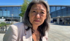 Sofie Randel, d'origine coréenne, le 9 mai 2026 à Kastrup, près de Copenhague, au Danemark ( AFP / Camille BAS-WOHLERT )