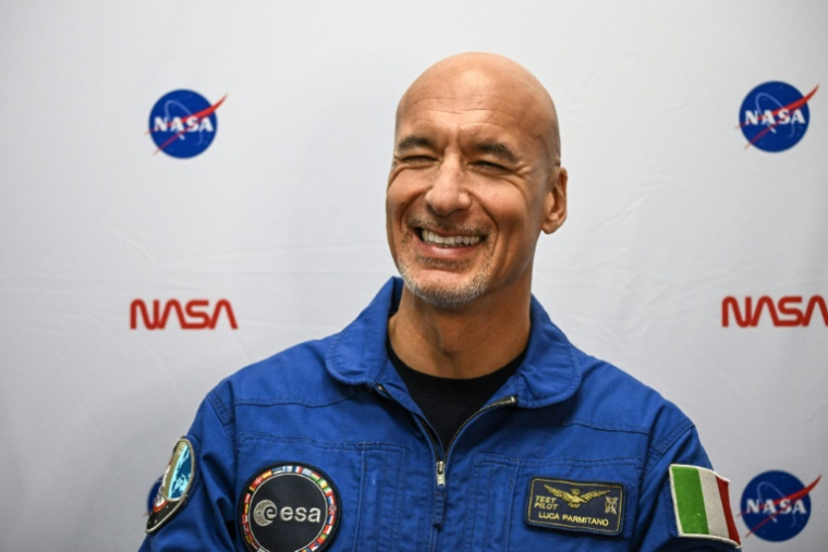 L'astronaute italien Luca Parmitano de l'ESA à Houston au Texas le 9 juin 2026 ( AFP / RONALDO SCHEMIDT )