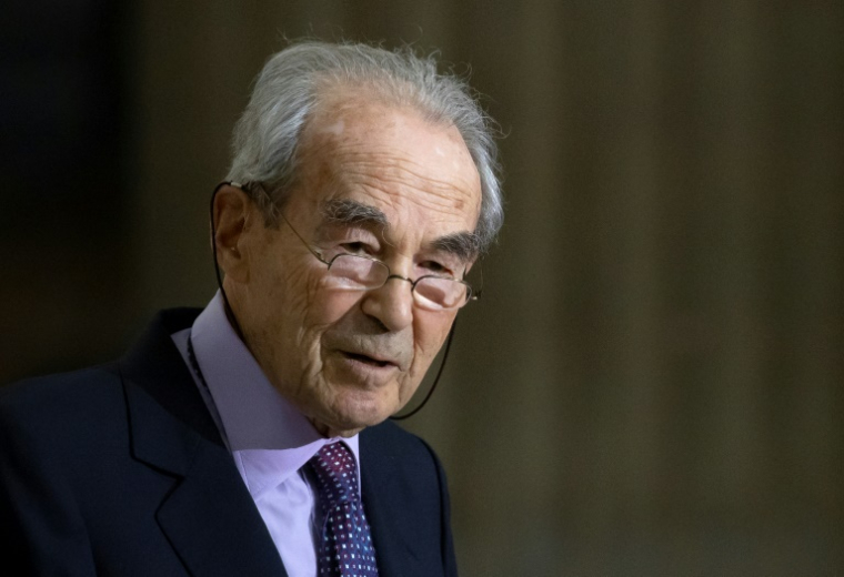 L'ancien garde des Sceaux, Robert Badinter, lors des célébrations du 40e anniversaire de l'abolition de la peine de mort au Panthéon, le 9 octobre 2021 à Paris ( POOL / Ian LANGSDON )