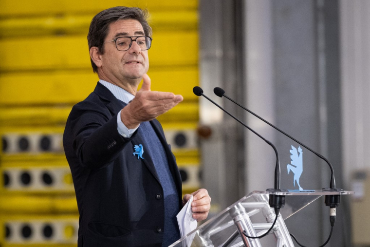 Nicolas Dufourcq à Duppigheim, le 18 mars 2024. ( AFP / SEBASTIEN BOZON )