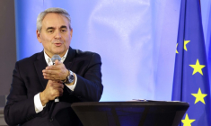 Xavier Bertrand, à Saint Quentin (Aisne), le 25 octobre 2025 ( AFP / Francois LO PRESTI )