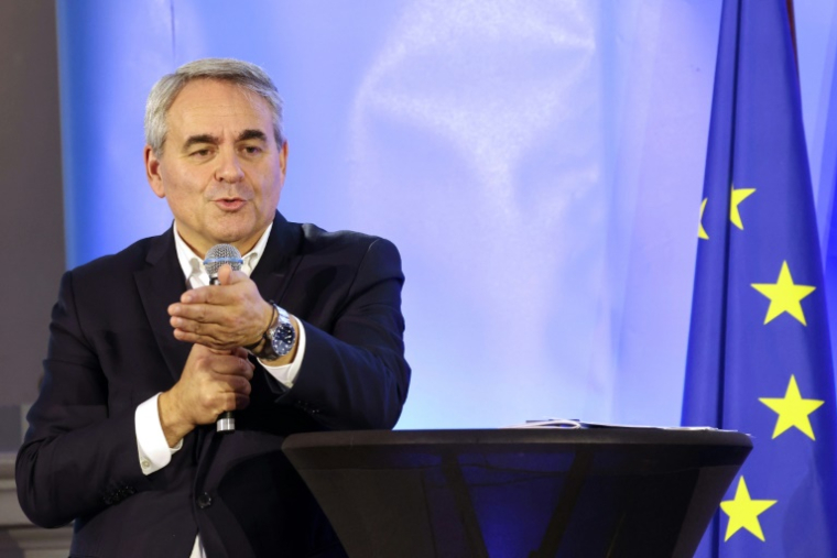 Xavier Bertrand, à Saint Quentin (Aisne), le 25 octobre 2025 ( AFP / Francois LO PRESTI )