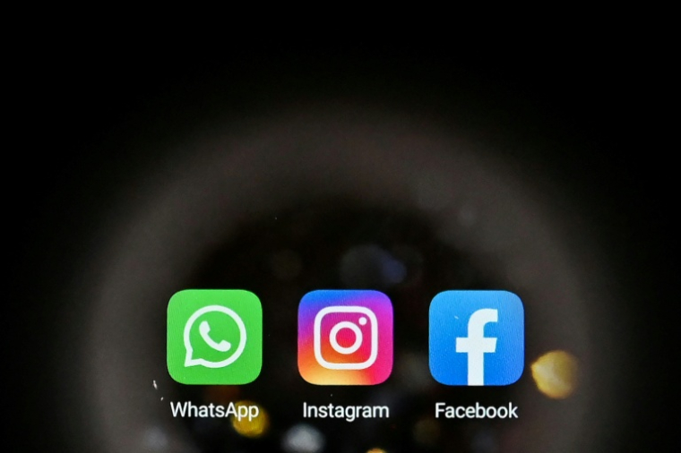 Les logos de Whatsapp, Instagram et Facebook ( AFP / Kirill KUDRYAVTSEV )