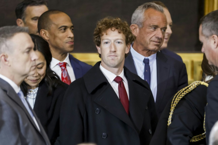 Mark Zuckerberg, le patron de Meta, le 20 janvier 2025 à Washington pour l'investiture de Donald Trump ( GETTY IMAGES NORTH AMERICA / POOL )