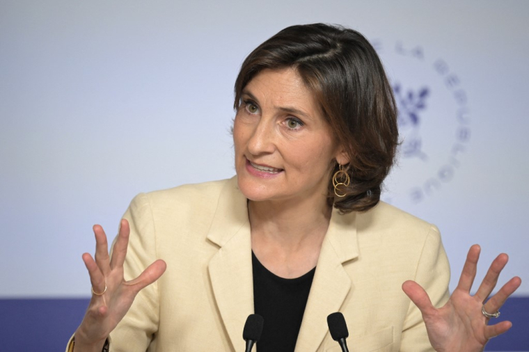 Amélie Oudéa-Castera à Paris, le 26 juin 2024. ( AFP / BERTRAND GUAY )