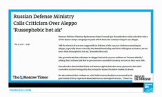 Cris d'orfraie russophobes