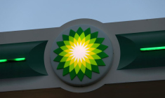 Photo d'archives du logo BP à New York, aux États-Unis