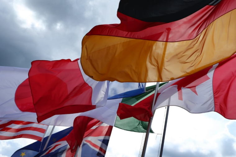 Les drapeaux des membres du G7 ( DPA / KARL-JOSEF HILDENBRAND )