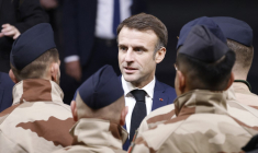Emmanuel Macron, en Jordanie, le 21 décembre 2023 ( AFP / LUDOVIC MARIN )