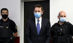 Rémy Daillet (c) au palais de justice de Nancy, le 16 juin 2021 ( AFP / - )