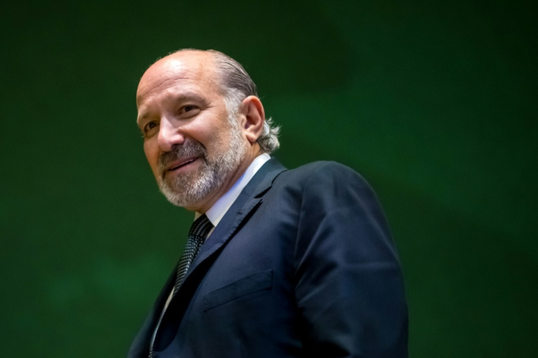 Le secrétaire américain au Commerce, Howard Lutnick, lors de la réunion annuelle du Forum économique mondial (FEM) à Davos, le 21 janvier 2026 ( AFP / Fabrice COFFRINI )