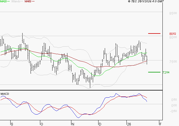 PEUGEOT INVEST : Une consolidation vers les supports est probable