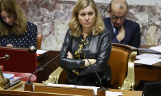 Yaël Braun-Pivet à Paris le 14 novembre 2023. ( AFP / LUDOVIC MARIN )