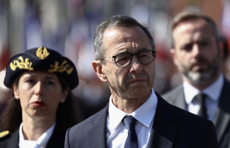 Bruno Retailleau à La Fère, le 16 juin 2025. ( AFP / SAMEER AL-DOUMY )
