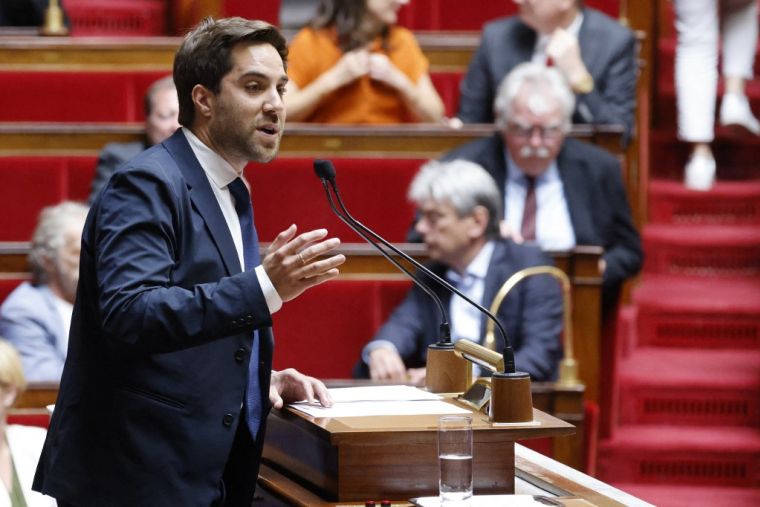 Thomas Ménagé, à l'Assemblée nationale, le 8 juin 2023 ( AFP / LUDOVIC MARIN )