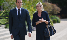 Jordan Bardella et Marine Le Pen à Paris, le 26 août 2024. ( AFP / BERTRAND GUAY )