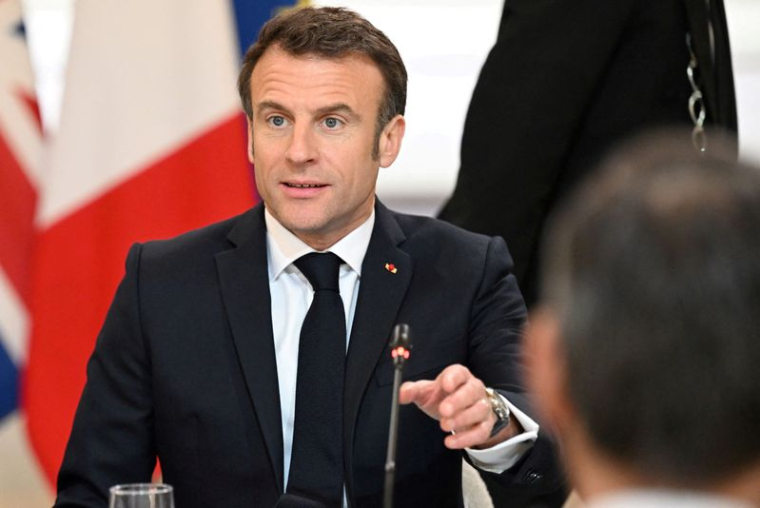 Emmanuel Macron lors d'un sommet franco-britannique à Paris