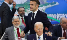 Le président français Emmanuel Macron et le président américain Joe Biden
