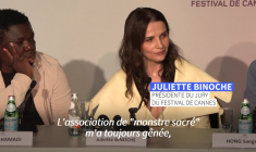 Gérard Depardieu a été "désacralisé", estime Juliette Binoche à Cannes