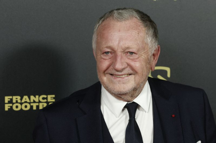 Jean-Michel Aulas avant le gala du Ballon d'Or 2022