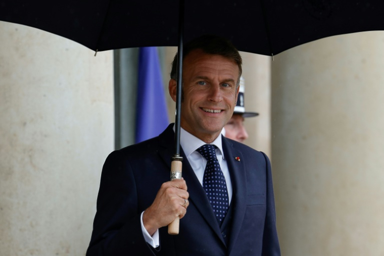 Le président français Emmanuel Macron au Palais de l'Elysée, à Paris, le 24 juillet 2025 ( AFP / GEOFFROY VAN DER HASSELT )