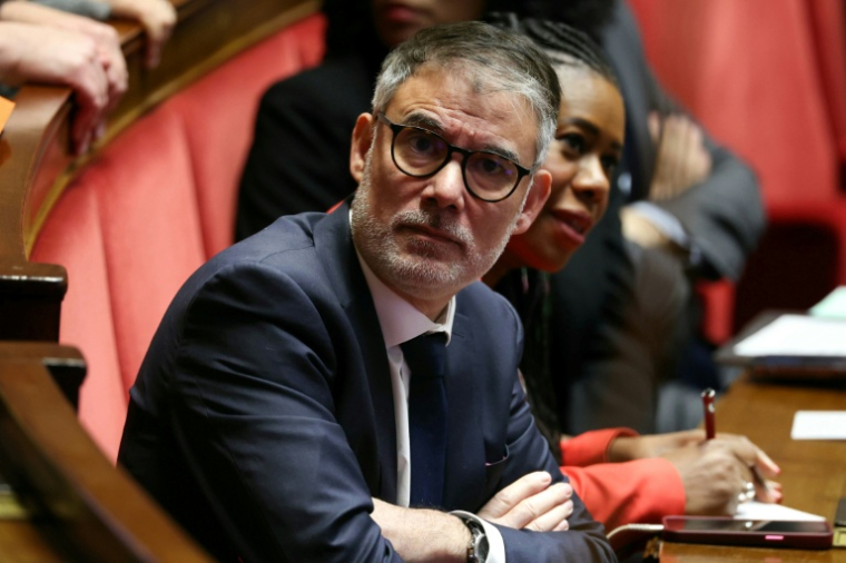 Le patron du Parti socialiste, Olivier Faure, le 2 décembre 2025 à l'Assemblée nationale à Paris ( AFP / Thomas SAMSON )