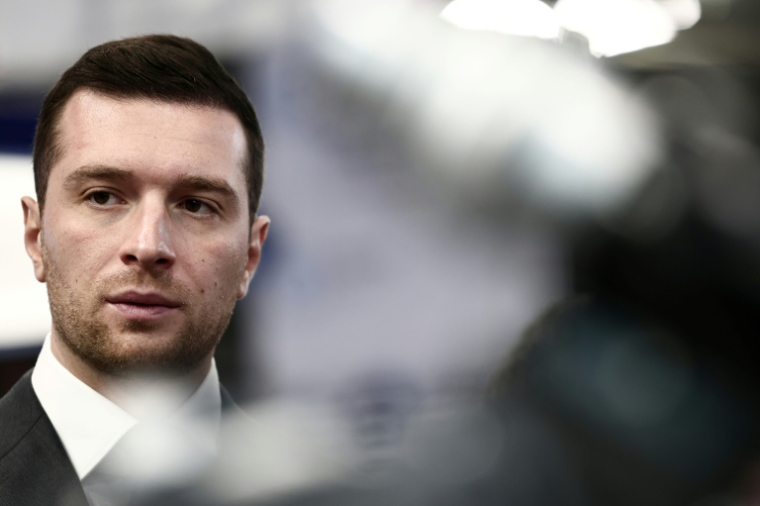 Le président du Rassemblement National Jordan Bardella à Villepinte le 19 novembre 2025 ( AFP / Thibaud MORITZ )