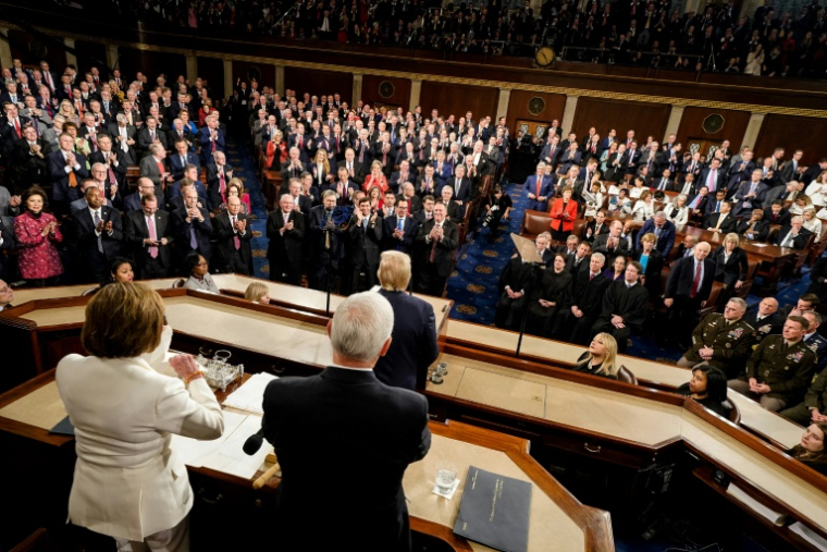 Le président américain Donald Trump au Congrès, à Washington, le 4 février 2020 ( POOL / Doug Mills )