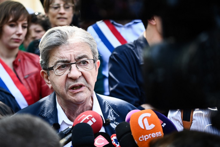 Jean-Luc Mélenchon à Paris, le 6 juin 2023. ( AFP / CHRISTOPHE ARCHAMBAULT )