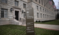 Le siège du département du commerce américain à Washington, aux États-Unis. ( AFP / BRENDAN SMIALOWSKI )