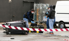 La police intervient sur les lieux de tirs à Trappes (Yvelines), le 23 octobre 2026  ( AFP / Dimitar DILKOFF )