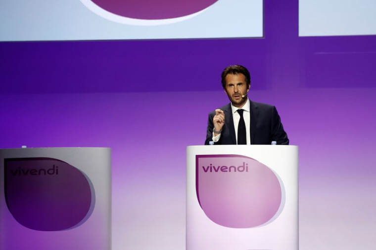 Yannick Bollore participe à l'assemblée générale des actionnaires de la société à Paris