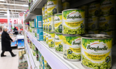 Produit Bonduelle dans un supermarché de Moscou en mars 2023. ( AFP / KIRILL KUDRYAVTSEV )