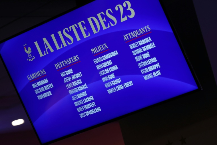La liste des 23 de Zidane le 18 septembre 2026 ( AFP / FRANCK FIFE )