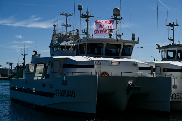 Bateau de pêche à l'entrée du port de Sète, dans l'Hérault, le 14 septembre 2026.  ( AFP / Gabriel BOUYS )