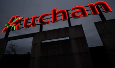 Le logo du supermarché Auchan à Saint-Sébastien-sur-Loire
