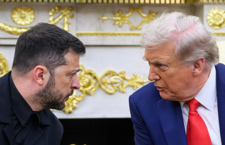 Volodymyr Zelensky et Donald Trump, à Washington DC, le 18 août 2025 ( AFP / MANDEL NGAN )