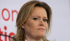 Olivie Grégoire à Paris, le 24 avril 2024. ( AFP / THOMAS SAMSON )