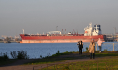 Un pétrolier russe à Saint Petersbourg, en octobre 2026 (illustration) ( AFP / OLGA MALTSEVA )
