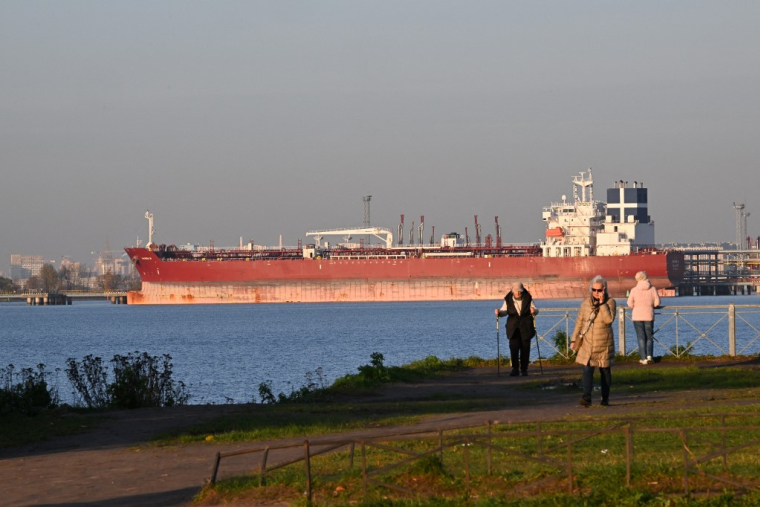 Un pétrolier russe à Saint Petersbourg, en octobre 2026 (illustration) ( AFP / OLGA MALTSEVA )