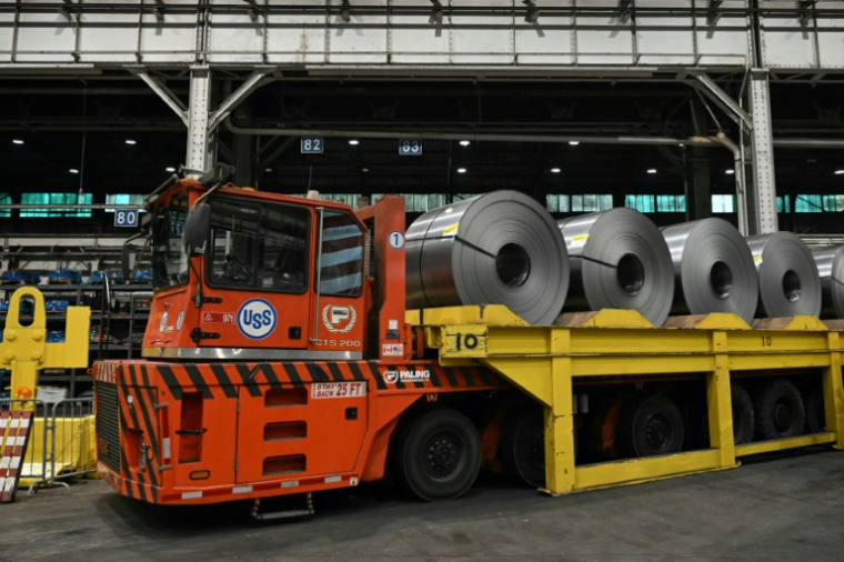 Des installations US Steel à West Mifflin, en Pennsylvanie, le 30 mai 2025 ( AFP / SAUL LOEB )
