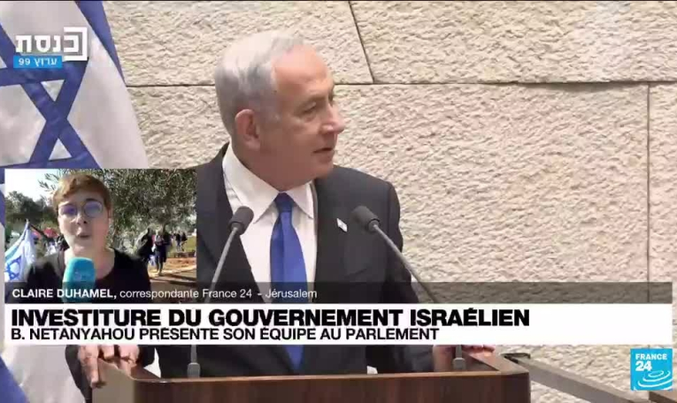 Israël : des manifestations près de la Knesset après l'investiture du gouvernement d'extrême droite