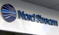 Le logo de Nord Stream au siège de Nord Stream AG à Zoug, en Suisse