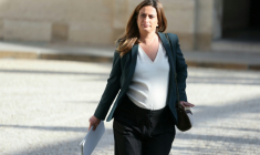 Marine Tondelier, secrétaire nationale Des Ecologistes et candidate à la présidentielle, arrive à l'Elysée, le 18 septembre 2026 à Paris ( AFP / Thomas SAMSON )