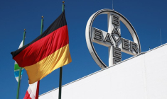 Le logo de Bayer Mexico à Lerma, au Mexique
