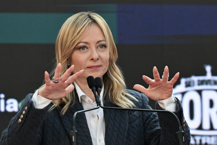 Giorgia Meloni, à Rome, le 14 décembre 2025 ( AFP / TIZIANA FABI )