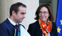 Le Premier ministre Sébastien Lecornu et la ministre des Comptes publics Amélie de Montchalin à l'Elysée, à Paris, le 17 décembre 2025 ( AFP / Dimitar DILKOFF )