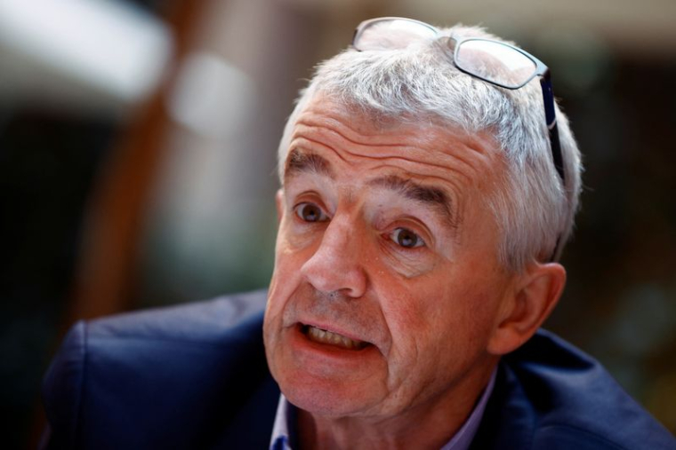 Michael O'Leary, PDG de Ryanair, lors d'une interview avec Reuters à Rome