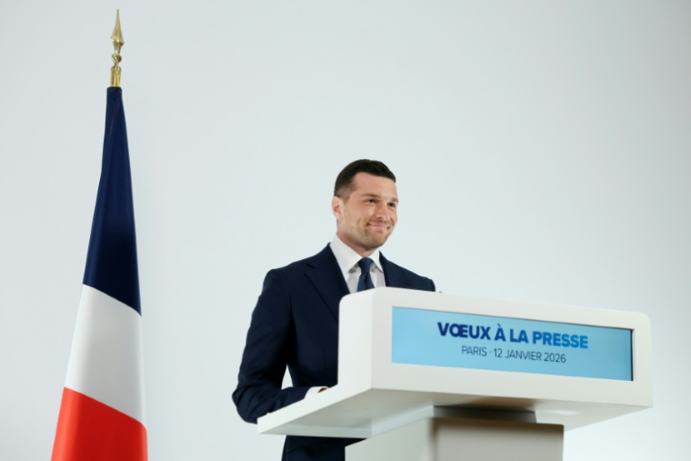 Le président du Rassemblement national(RN) Jordan Bardella à Paris le 12 janvier 2026 ( AFP / Alain JOCARD )