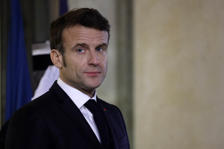 Emmanuel Macron à Paris, le 7 février 2023. ( AFP / LUDOVIC MARIN )